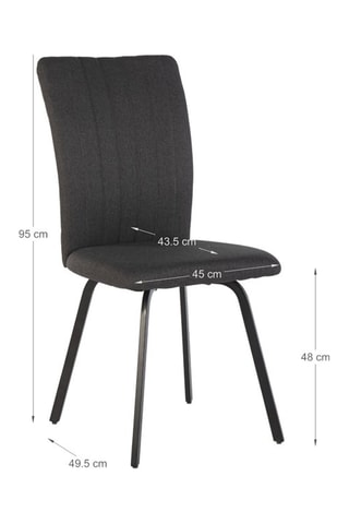 4 chaises - 45,5 x 95,5 x 57 cm