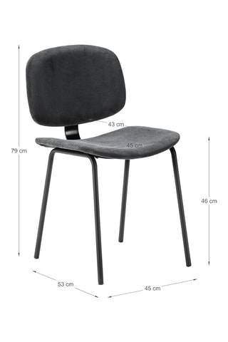 2 chaises - 44 x 79 x 51 cm