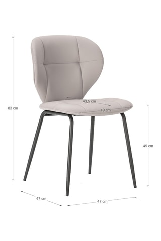 2 chaises - 47 x 83 x 47 cm