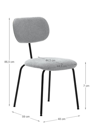 4 chaises - 59 x 86 x 46 cm