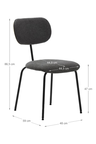 4 chaises - 59 x 86 x 46 cm