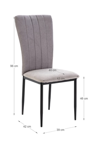 4 chaises - 39 x 96 x 42 cm