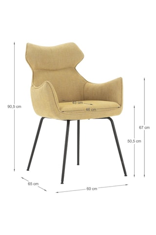 2 fauteuils - Moutarde - En tissu