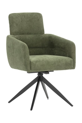 2 fauteuils pivotants - Vert olive - En tissu