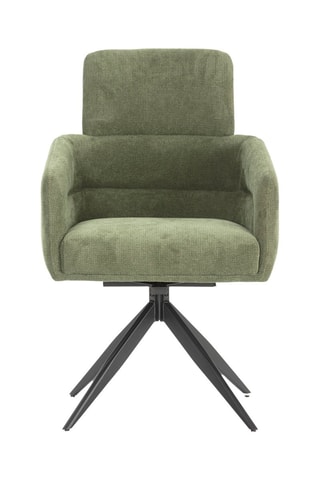 2 fauteuils pivotants - Vert olive - En tissu