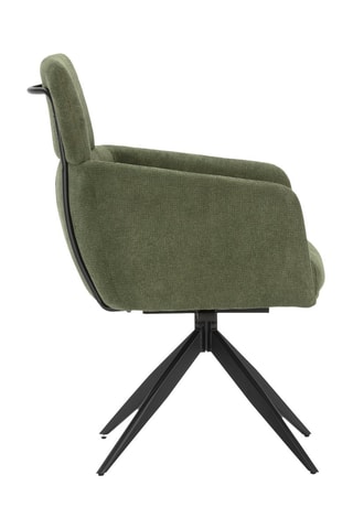 2 fauteuils pivotants - Vert olive - En tissu