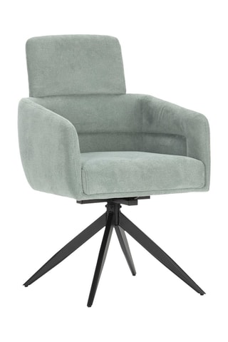 2 fauteuils pivotants - Turquoise - En tissu