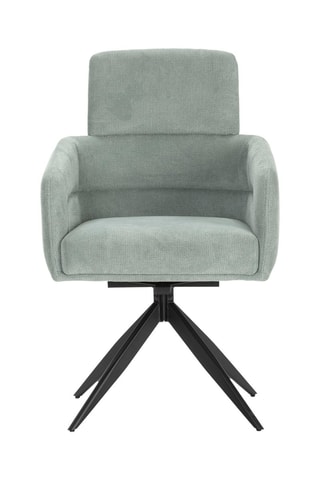 2 fauteuils pivotants - Turquoise - En tissu