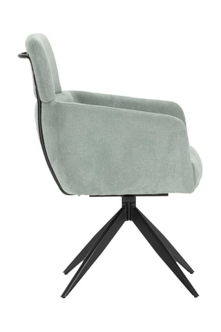 2 fauteuils pivotants - Turquoise - En tissu