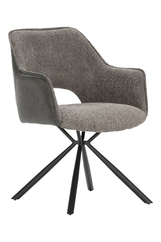 2 fauteuils Mariel - Gris foncé - En tissu et polyuréthane