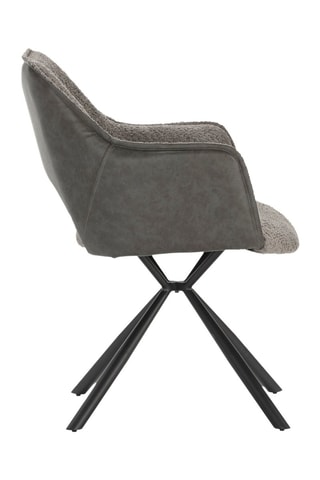 2 fauteuils Mariel - Gris foncé - En tissu et polyuréthane