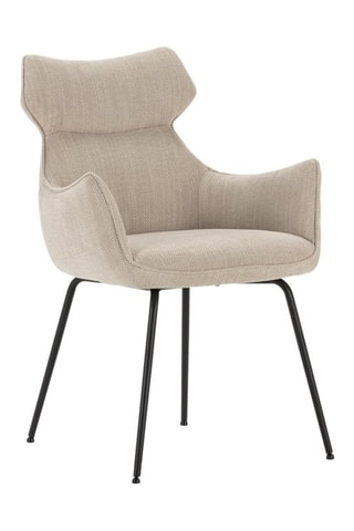 2 fauteuils - Beige - Revêtement en tissu