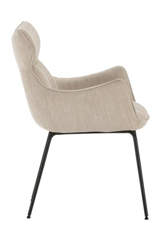 2 fauteuils - Beige - Revêtement en tissu