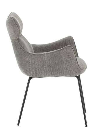 2 fauteuils - Gris - Revêtement en tissu