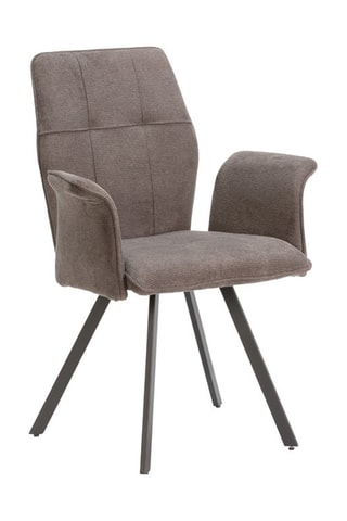 2 fauteuils - Taupe - Revêtement en tissu