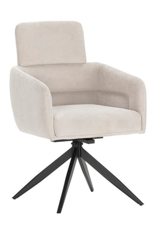 2 fauteuils pivotants - Gris - Revêtement en tissu