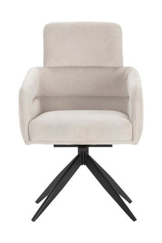 2 fauteuils pivotants - Gris - Revêtement en tissu