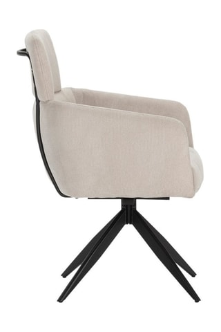 2 fauteuils pivotants - Gris - Revêtement en tissu