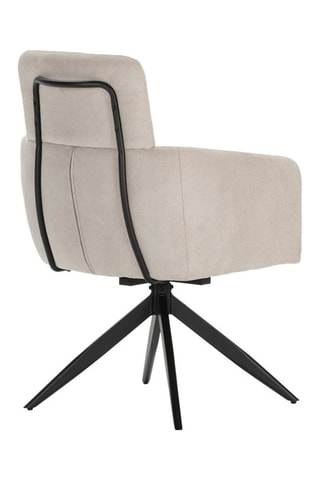 2 fauteuils pivotants - Gris - Revêtement en tissu