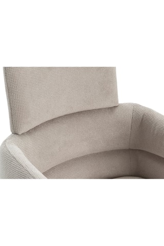 2 fauteuils pivotants - Gris - Revêtement en tissu