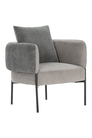 Fauteuil - Gris clair - Revêtement en tissu velours