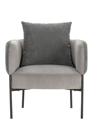 Fauteuil - Gris clair - Revêtement en tissu velours