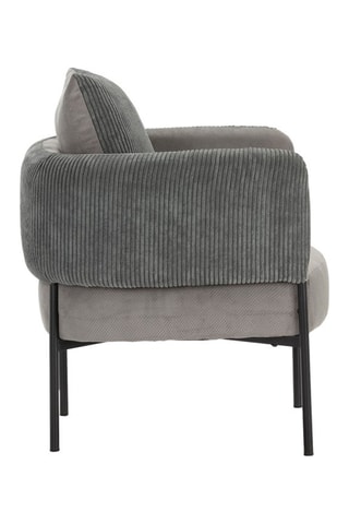Fauteuil - Gris clair - Revêtement en tissu velours