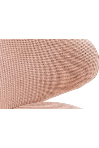 Fauteuil à roulettes - Rose clair - Revêtement en tissu