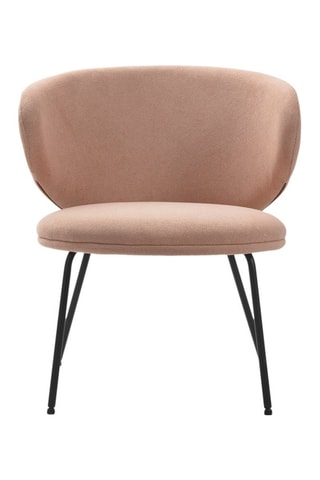 Fauteuil - Rose clair - Revêtement en tissu