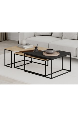 3 tables basses - 110 x 42 x 70 cm / 96 x 34,8 x 60 cm