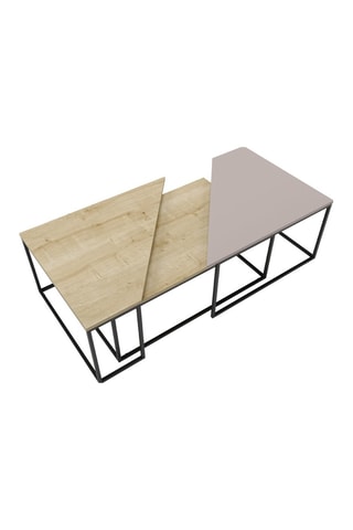 3 tables basses - 110 x 42 x 70 cm / 96 x 41,8 x 60 cm