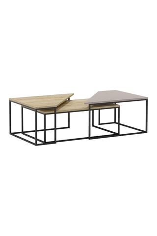 3 tables basses - 110 x 42 x 70 cm / 96 x 41,8 x 60 cm