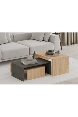 3 tables gigognes - 80 x 40,5 x 50 cm