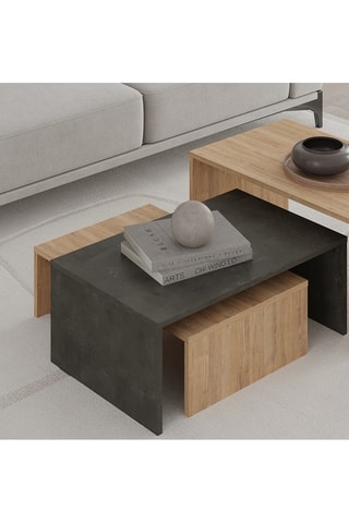 3 tables gigognes - 80 x 40,5 x 50 cm