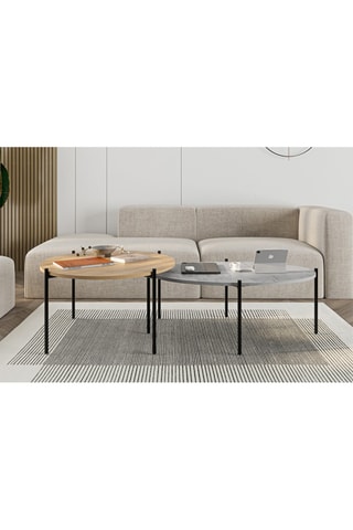 2 tables basses - 80 x 45,6 x 80 cm/100 x 39,6 x 60 cm