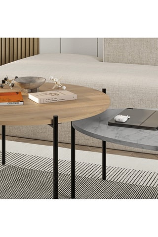 2 tables basses - 80 x 45,6 x 80 cm/100 x 39,6 x 60 cm