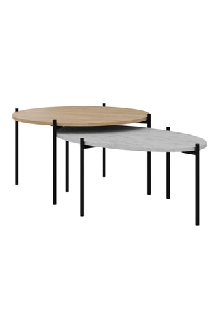2 tables basses - 80 x 45,6 x 80 cm/100 x 39,6 x 60 cm