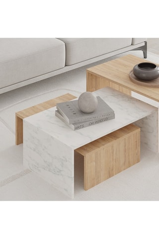 3 tables gigognes - 80 x 40,5 x 50 cm