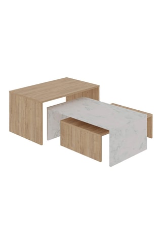 3 tables gigognes - 80 x 40,5 x 50 cm