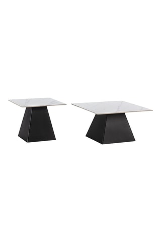 2 tables basses gigognes - 80 x 43 x 80/60 x 48 x 60 cm