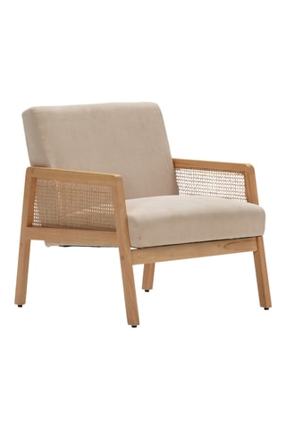 Fauteuil - Beige - Revêtement en tissu