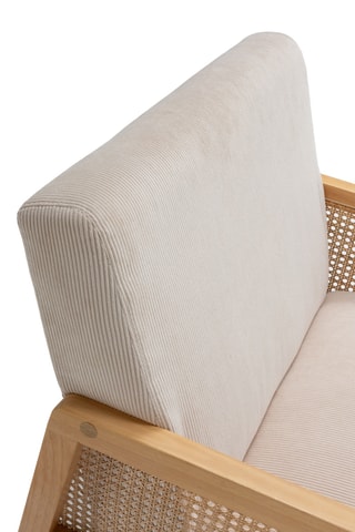 Fauteuil - Beige - Revêtement en tissu