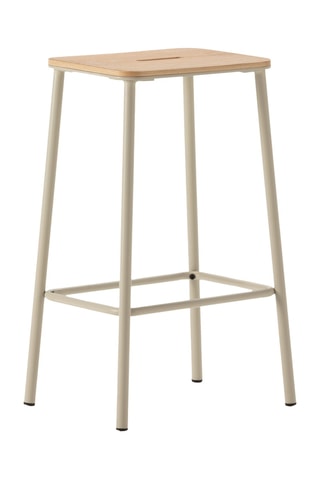 2 tabourets en bois de chêne - 65 x 42 x 30 cm