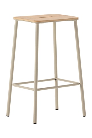 2 tabourets en bois de chêne - 65 x 42 x 30 cm