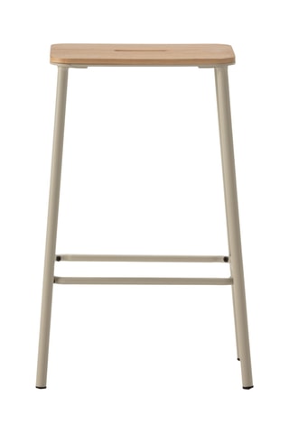 2 tabourets en bois de chêne - 65 x 42 x 30 cm