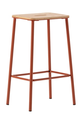 2 tabourets en bois de chêne - 65 x 36 x 30 cm