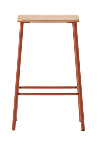 2 tabourets en bois de chêne - 65 x 36 x 30 cm