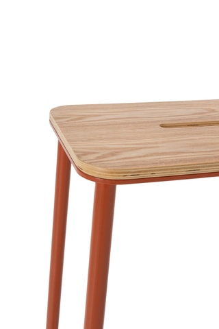 2 tabourets en bois de chêne - 65 x 36 x 30 cm