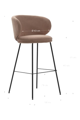 2 tabourets de bar - 88 x 54 x 51 cm