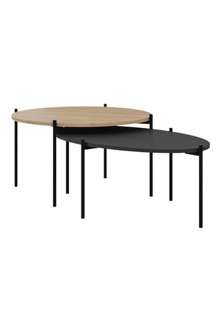 2 tables basses - 112,5 x 83,5 x 45,6/39,6 cm
